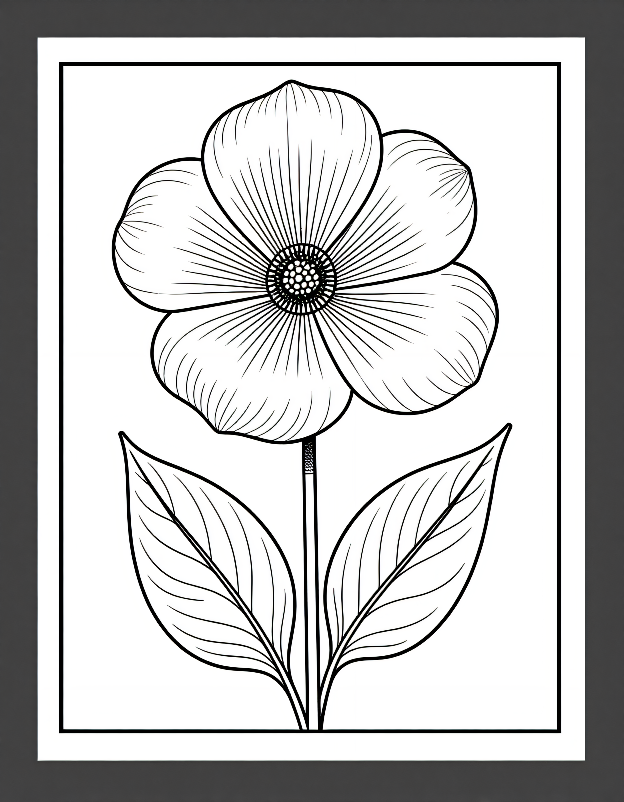 Coloriage tulipe, variante 2