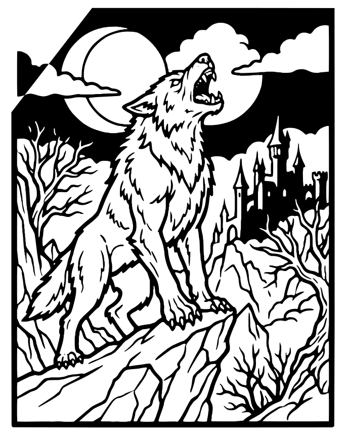 Coloriage affiche d&rsquo;horreur spectrale n°2
