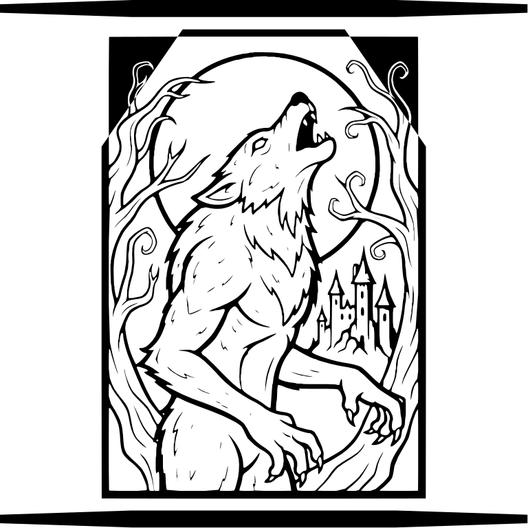 Coloriage affiche d&rsquo;horreur envoûtante n°2