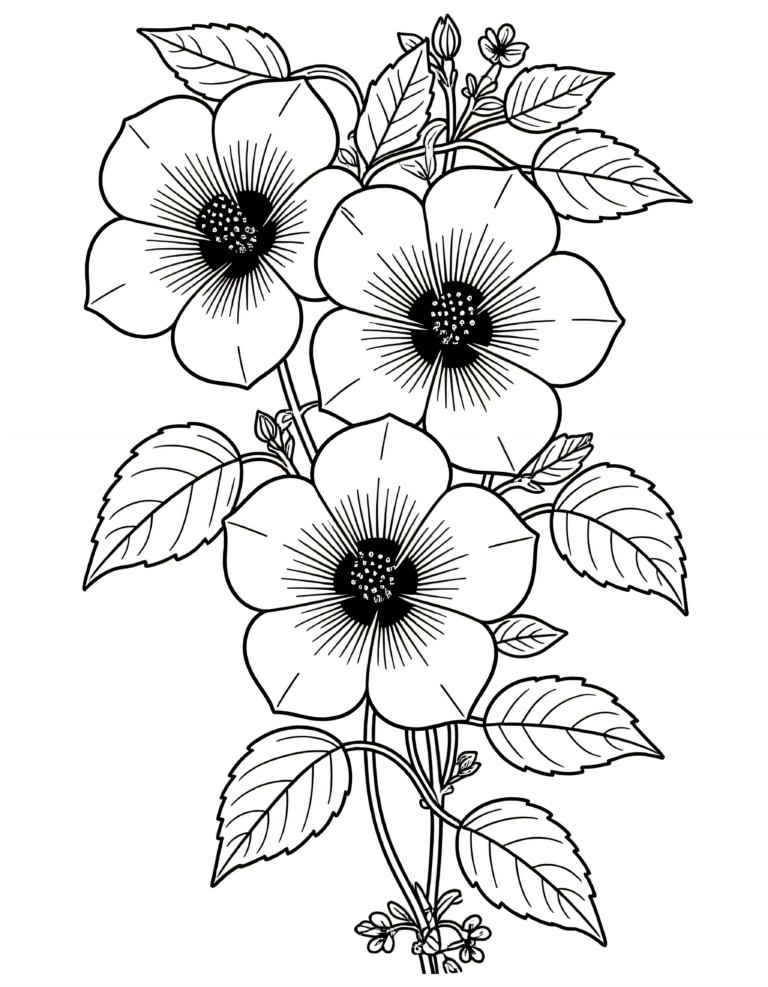 Coloriage Bougainvillier à imprimer gratuitement
