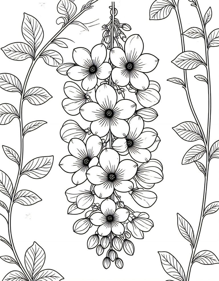 Coloriage Glycine à imprimer gratuitement