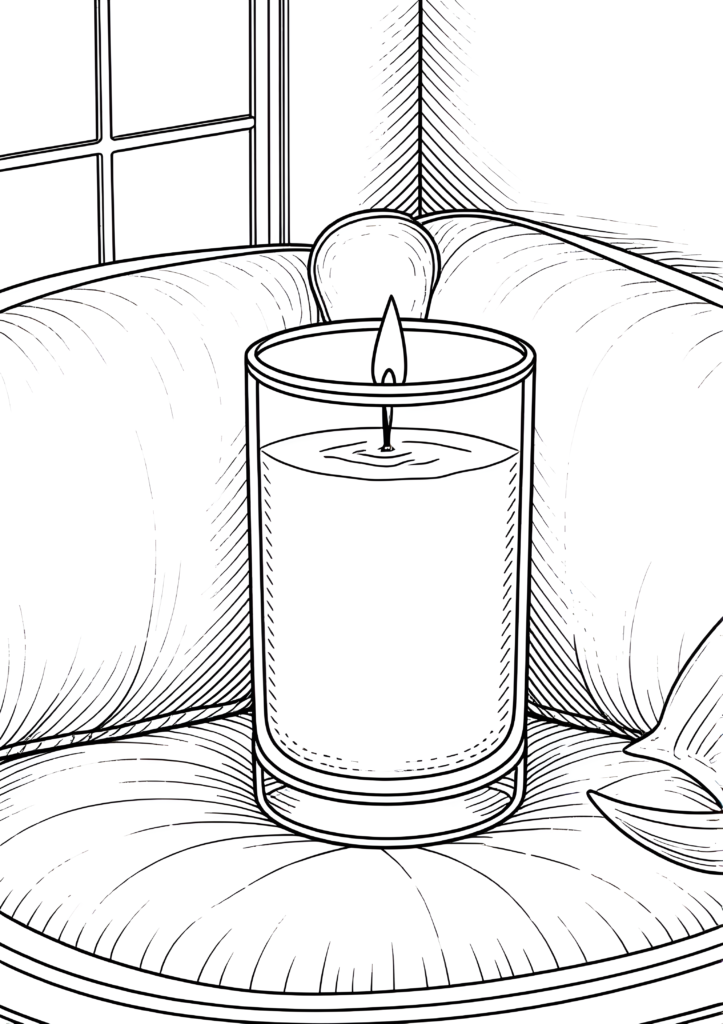 Coloriages Bougies et luminaires