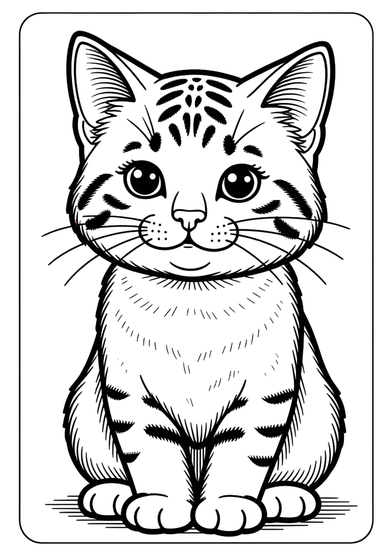 Coloriage Chat Munchkin À Colorier Motif Simple à imprimer gratuitement