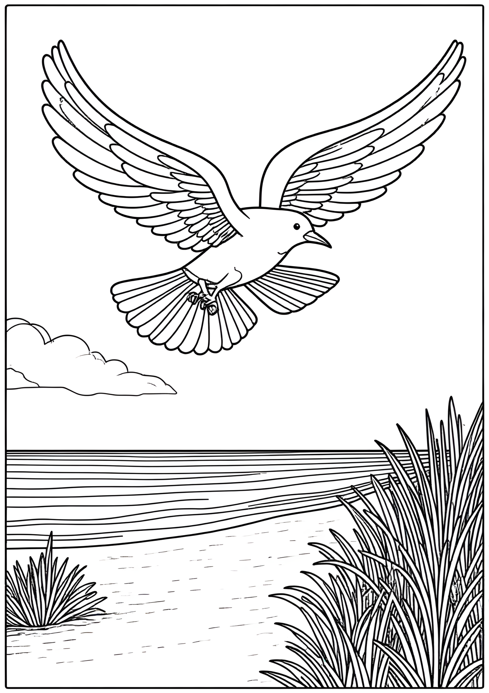 Coloriage Avion à voilure en toile, variante 1
