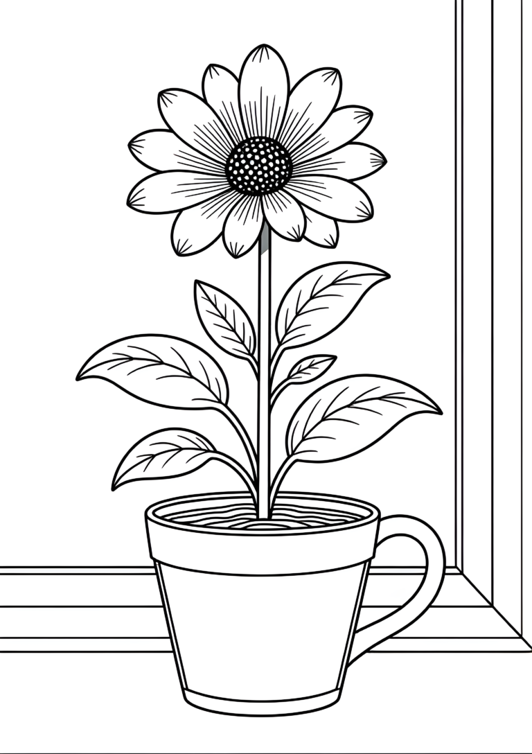 Coloriage Cactus de Noël en fleur à imprimer gratuitement