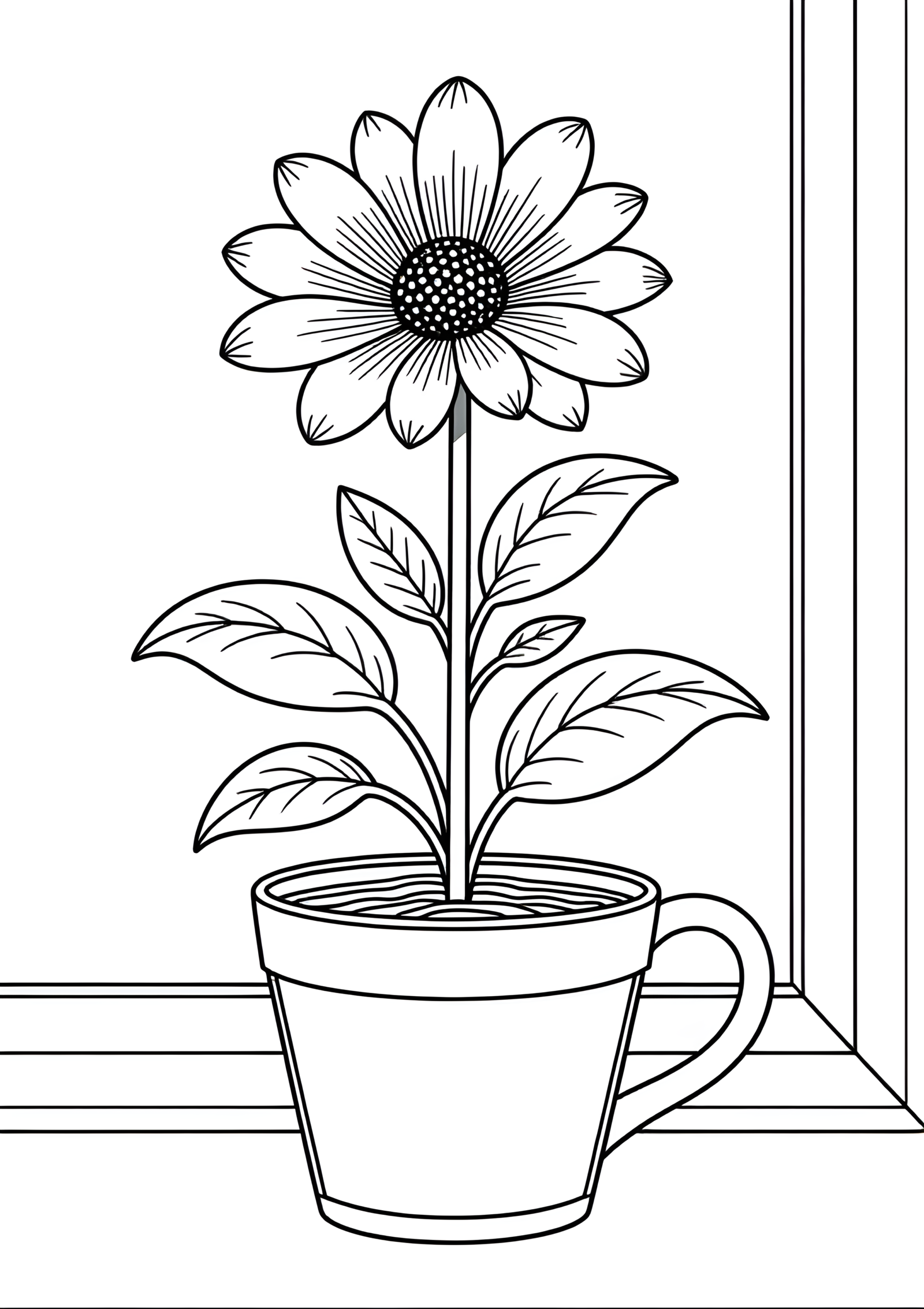 Coloriage Cactus de Noël en fleur à imprimer gratuitement
