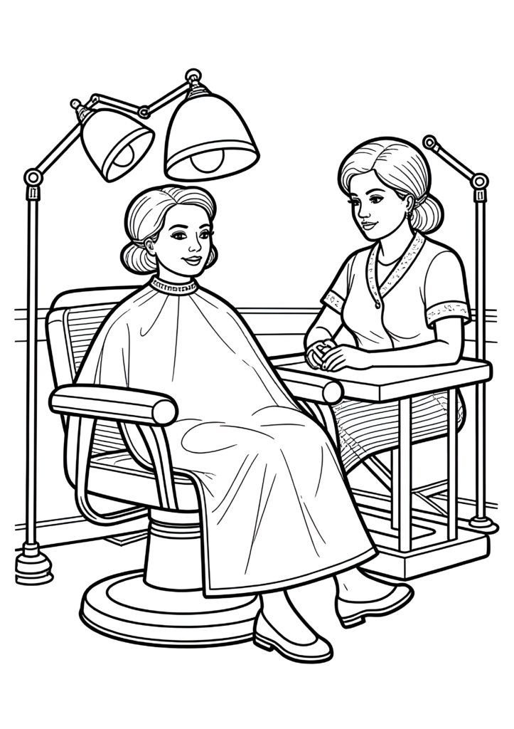 Coloriages Coiffeurs & salons