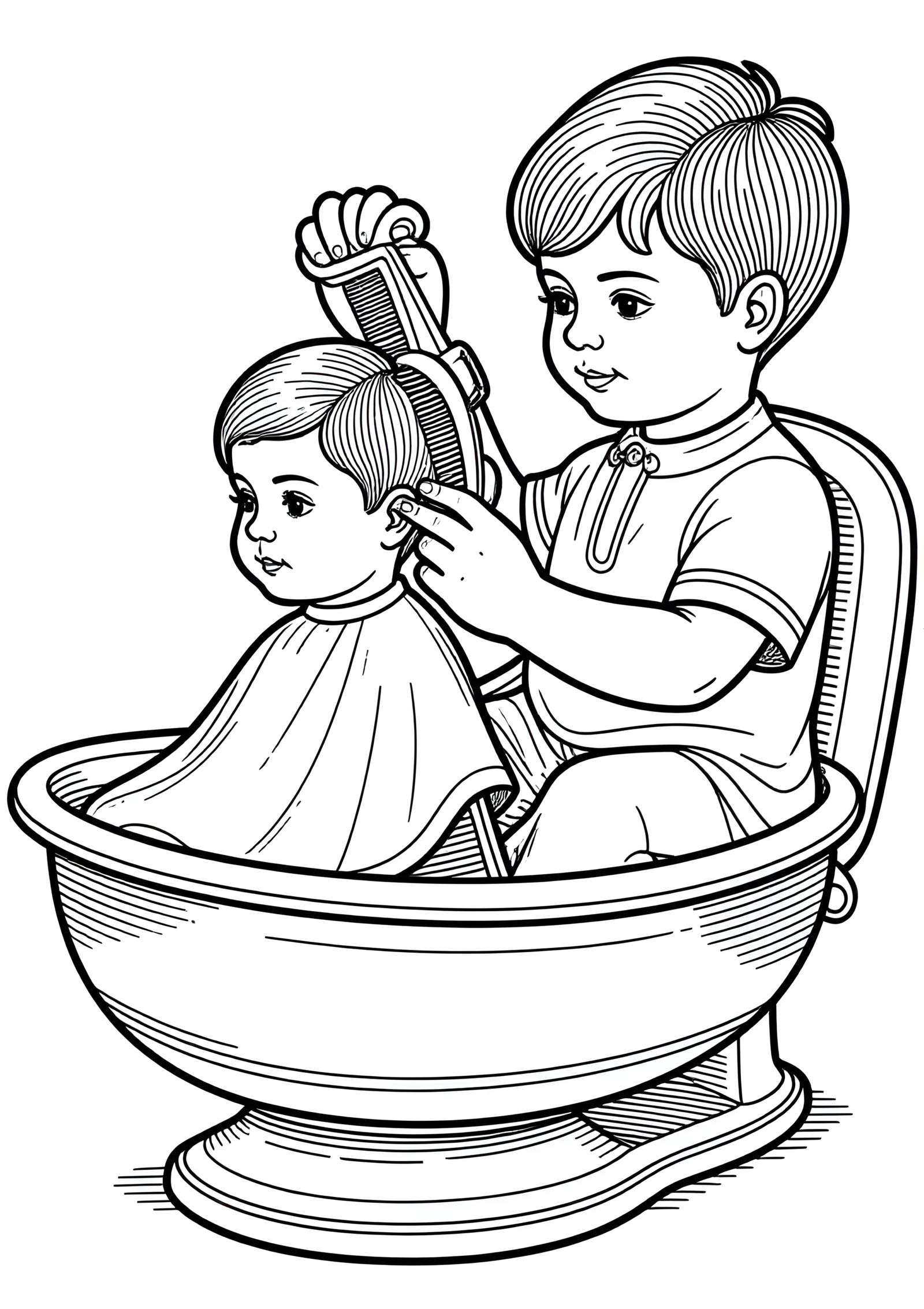 Coloriage Bassine En Porcelaine Ancienne à imprimer gratuitement