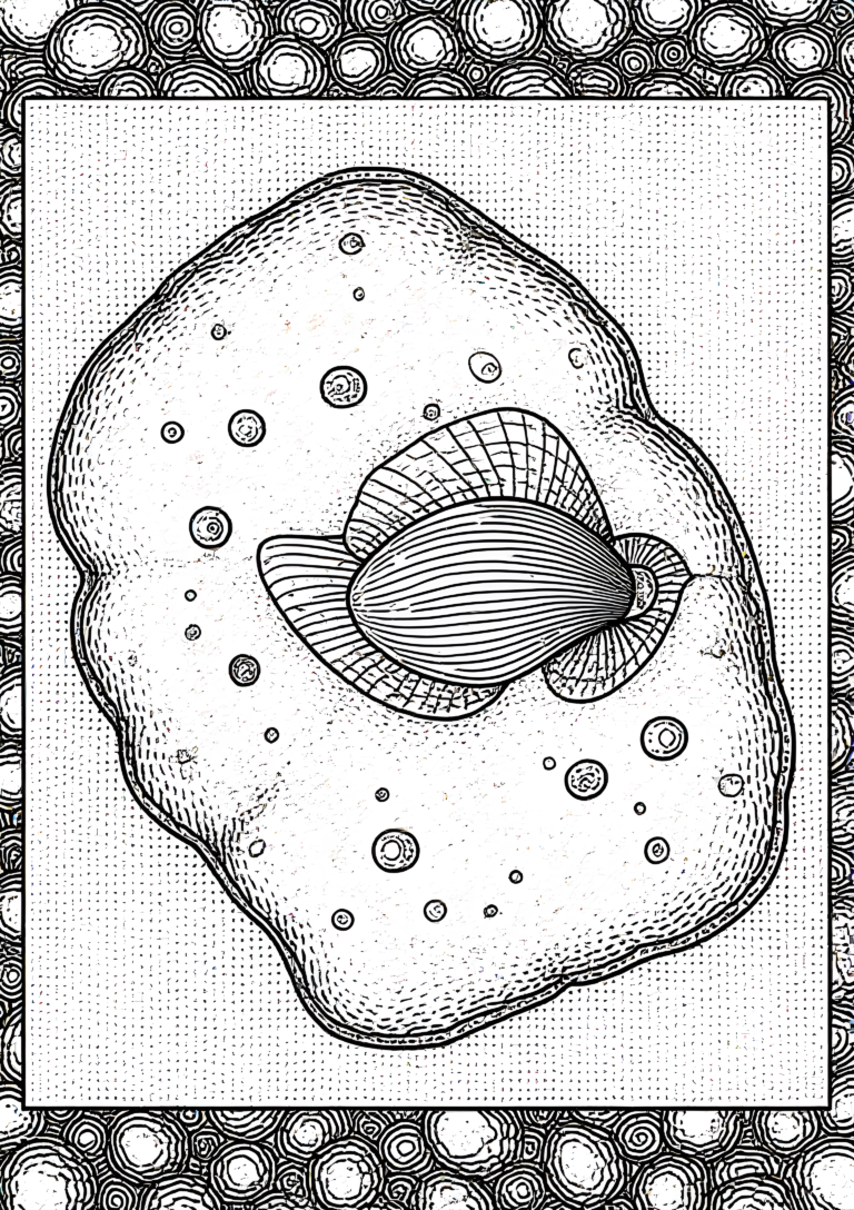 Coloriage Moule Sur Rocher De Maree à imprimer gratuitement