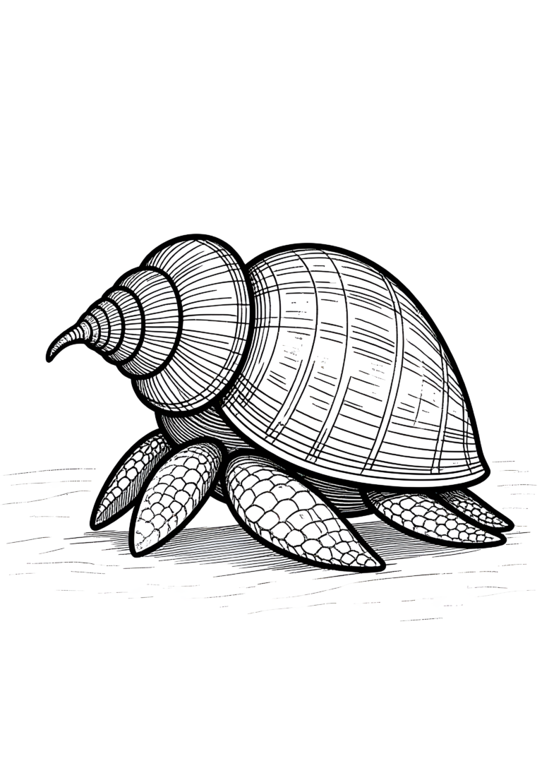 Coloriage Pagure Bernard-l’Ermite à imprimer gratuitement