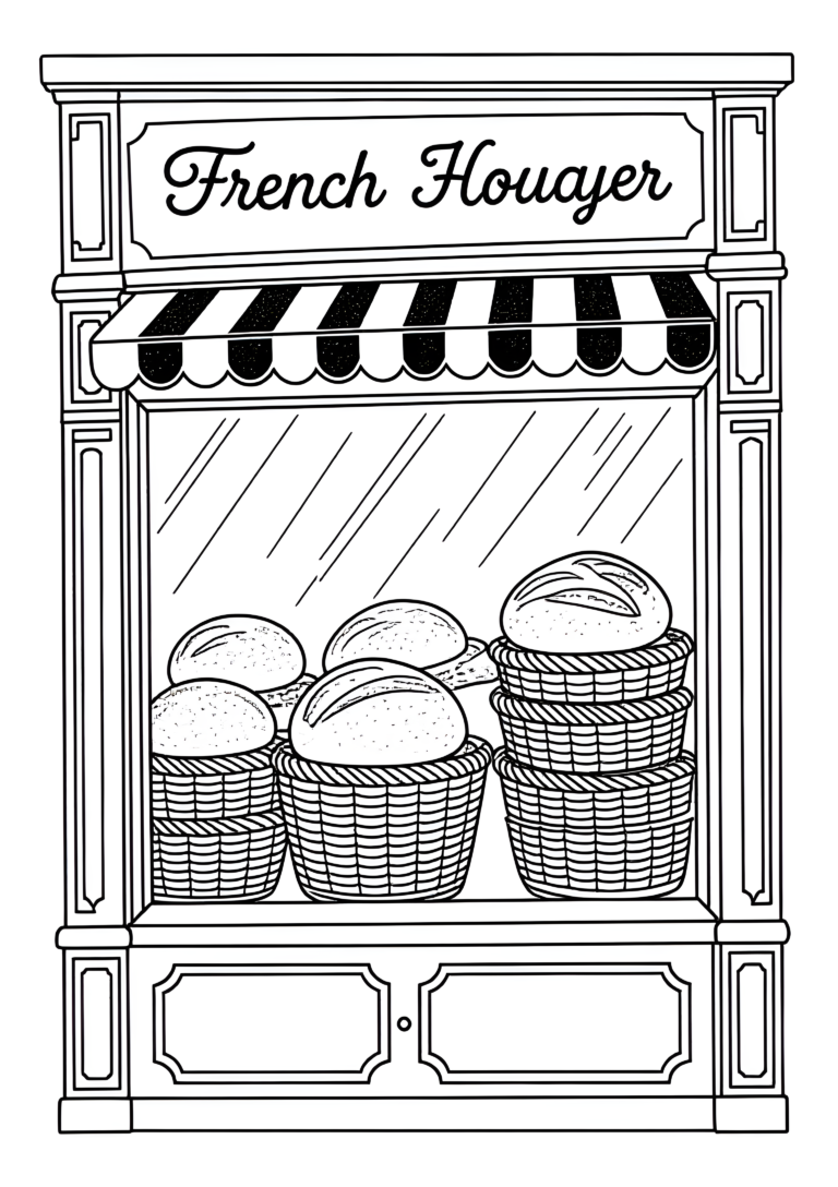 Coloriage Fromagerie Française à imprimer gratuitement