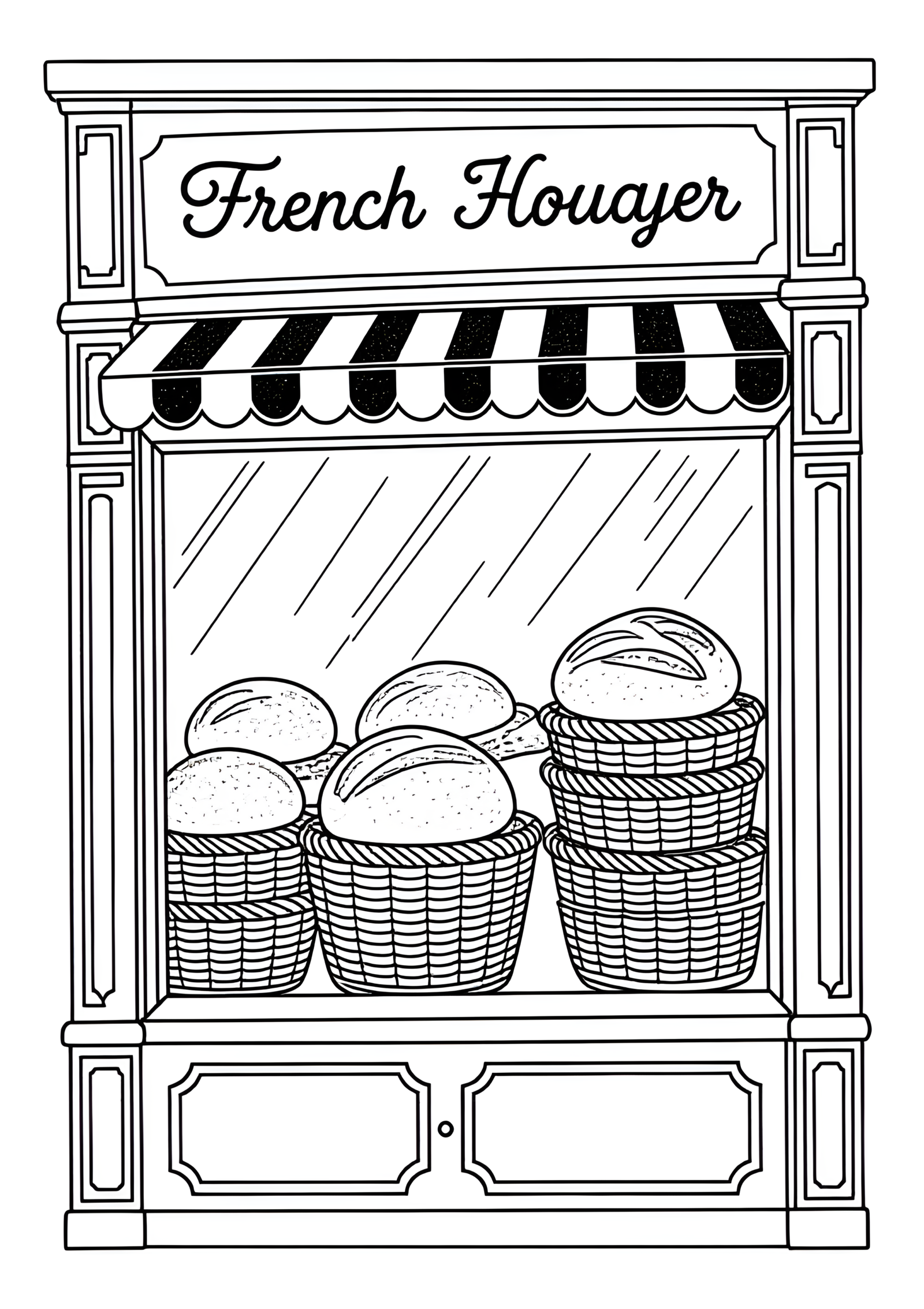 Coloriage Fromagerie Française à imprimer gratuitement