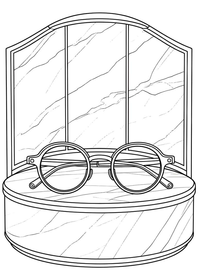 Coloriage Magasin D Opticien Vintage à imprimer gratuitement
