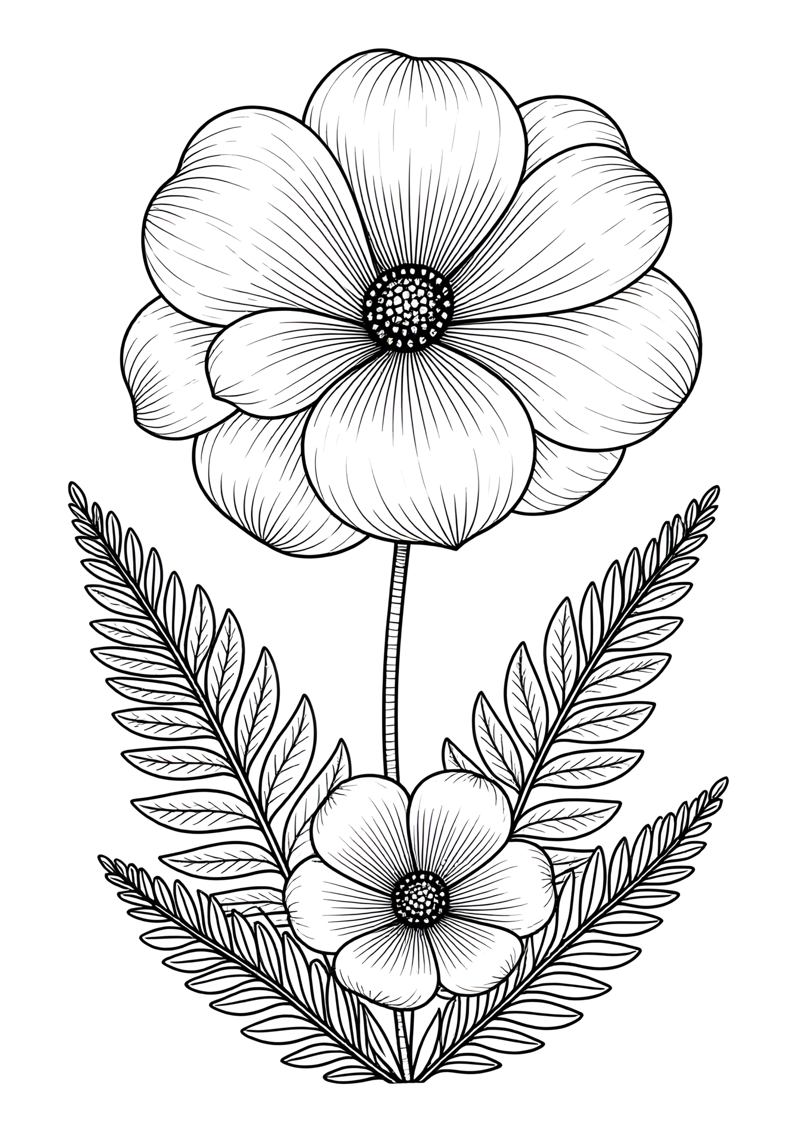 Coloriage Fée Endormie Dans Une Fleur à imprimer gratuitement