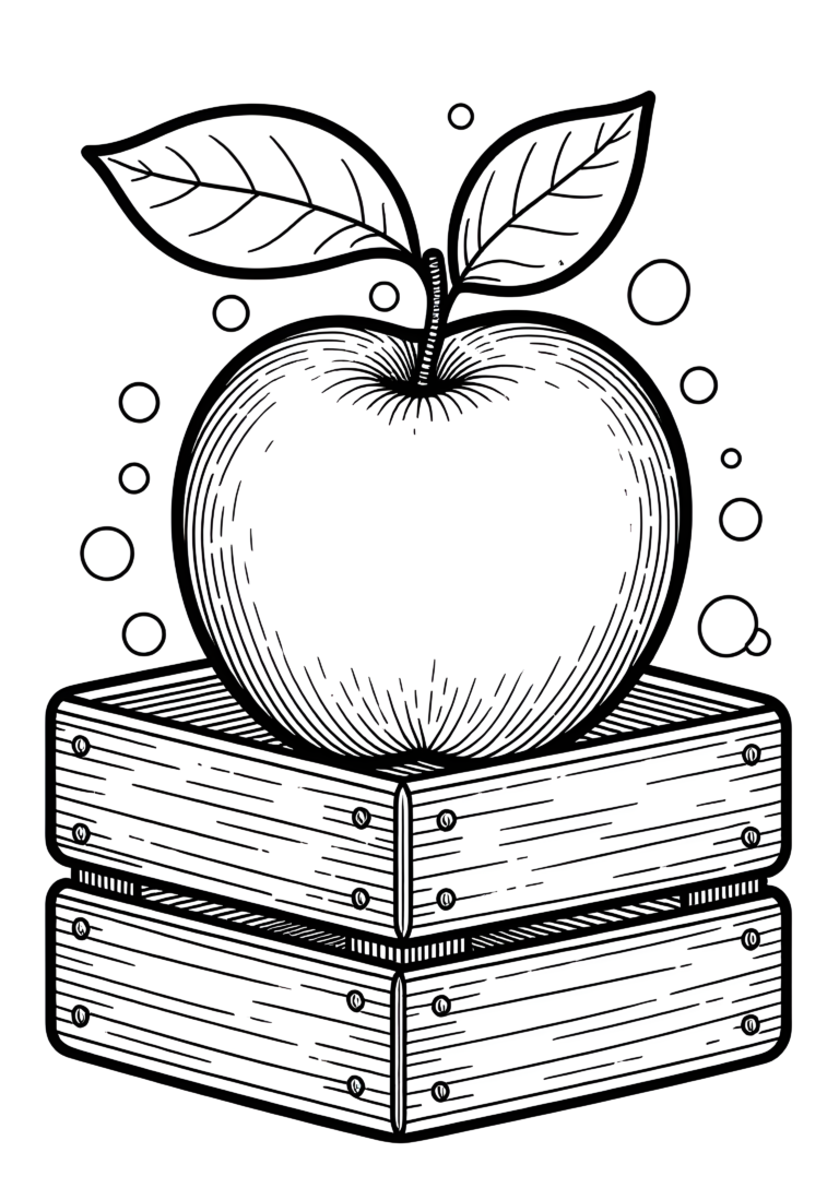 Coloriage PÊCHE SUR CAISSE EN BOIS à imprimer gratuitement