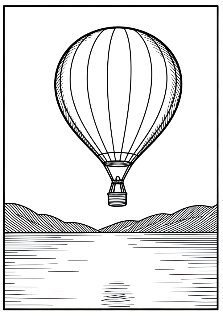 Coloriages Montgolfières & ballons