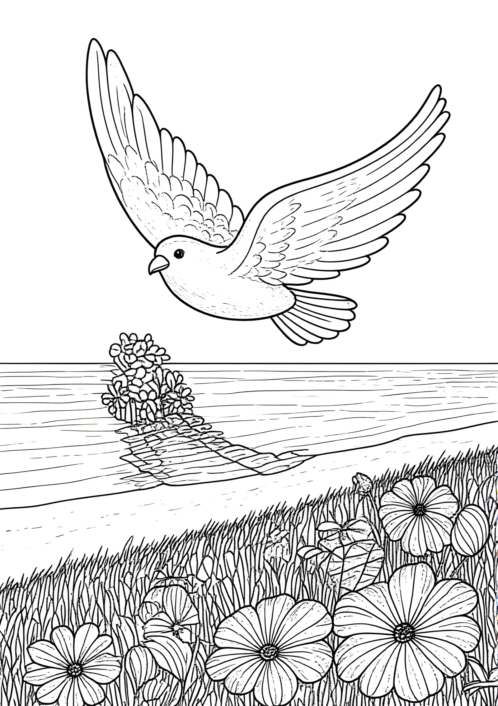 Coloriage Avion à voilure en toile, variante 2