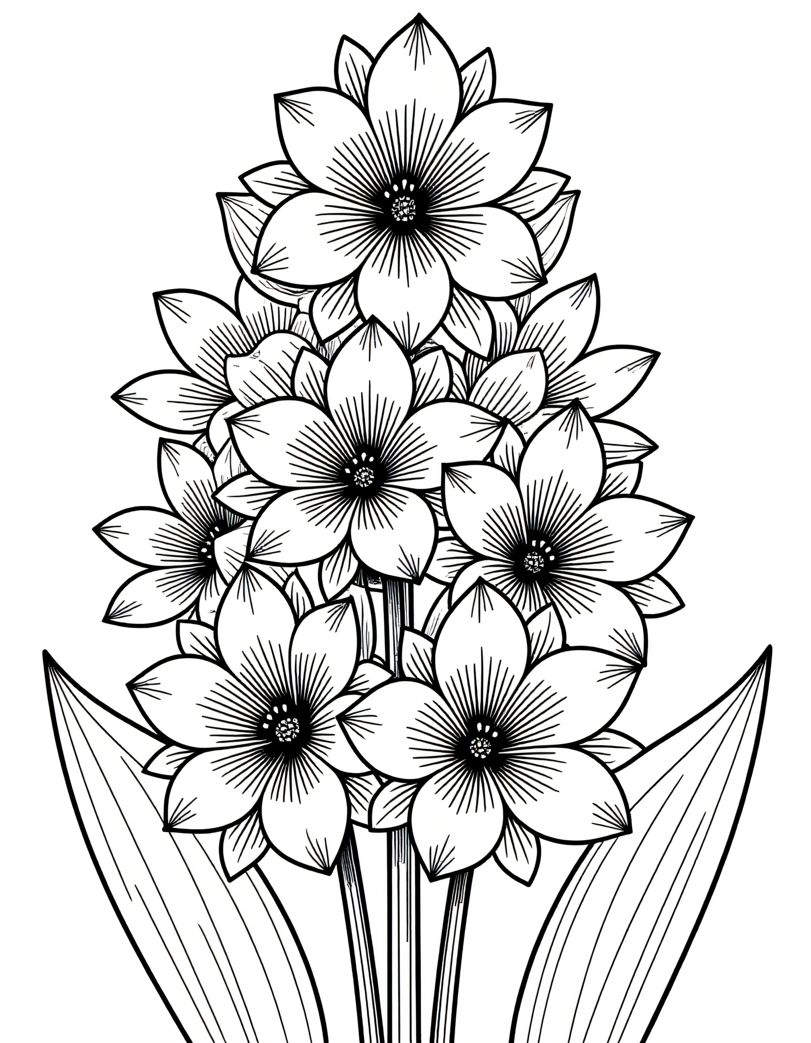 Coloriage Jacinthe, variante 3