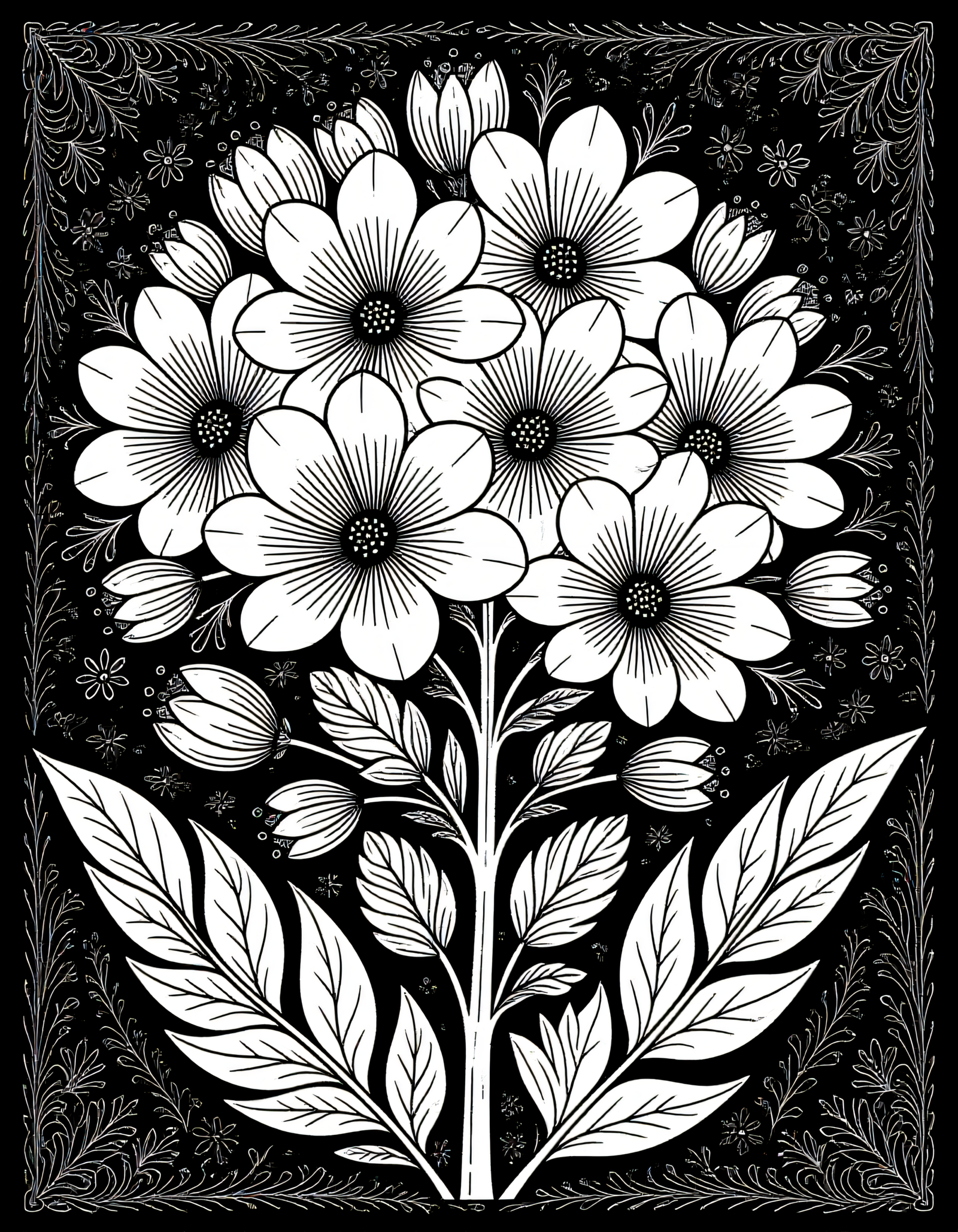 Coloriage Statice, variante 3