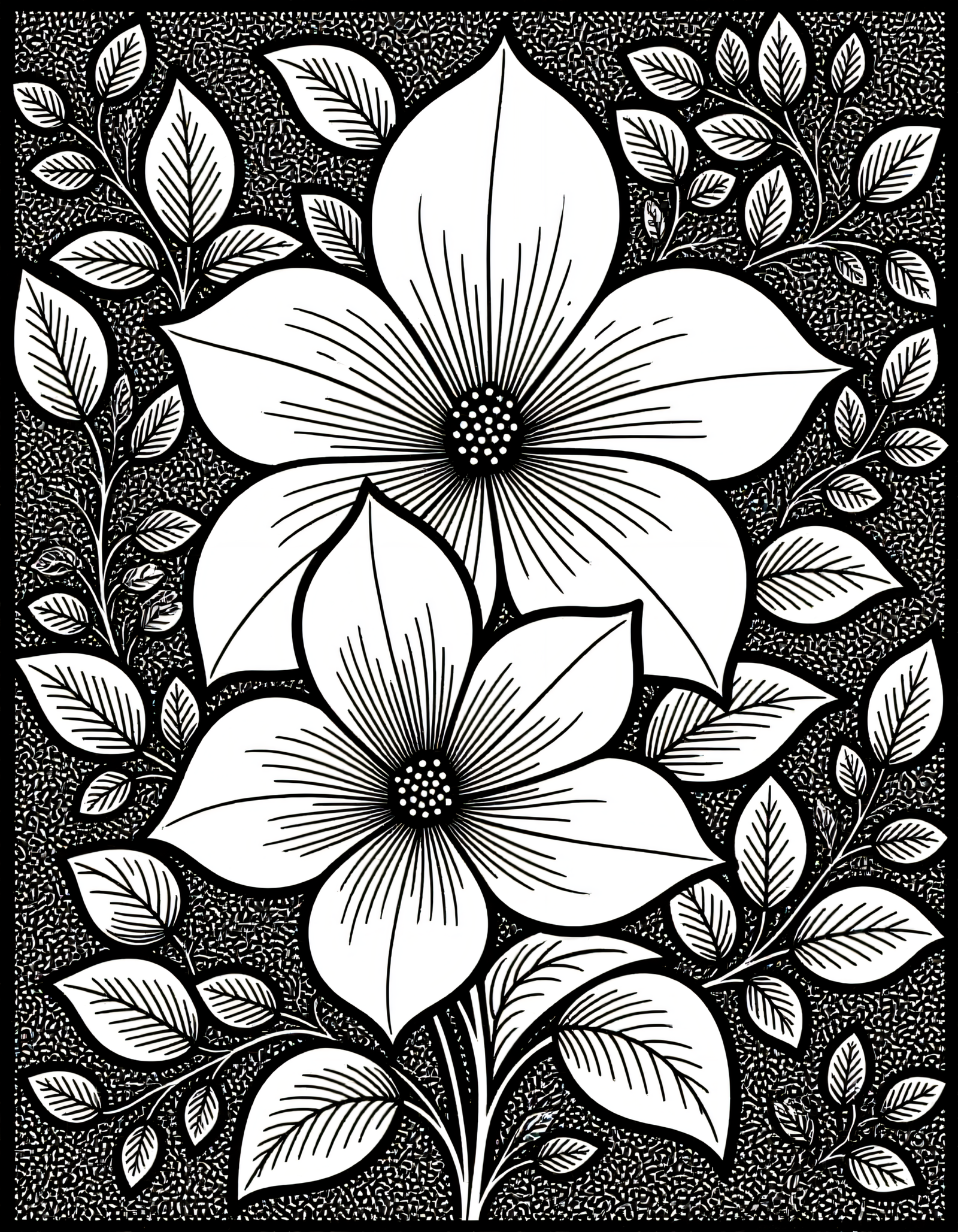 Coloriage Chèvrefeuille, variante 3