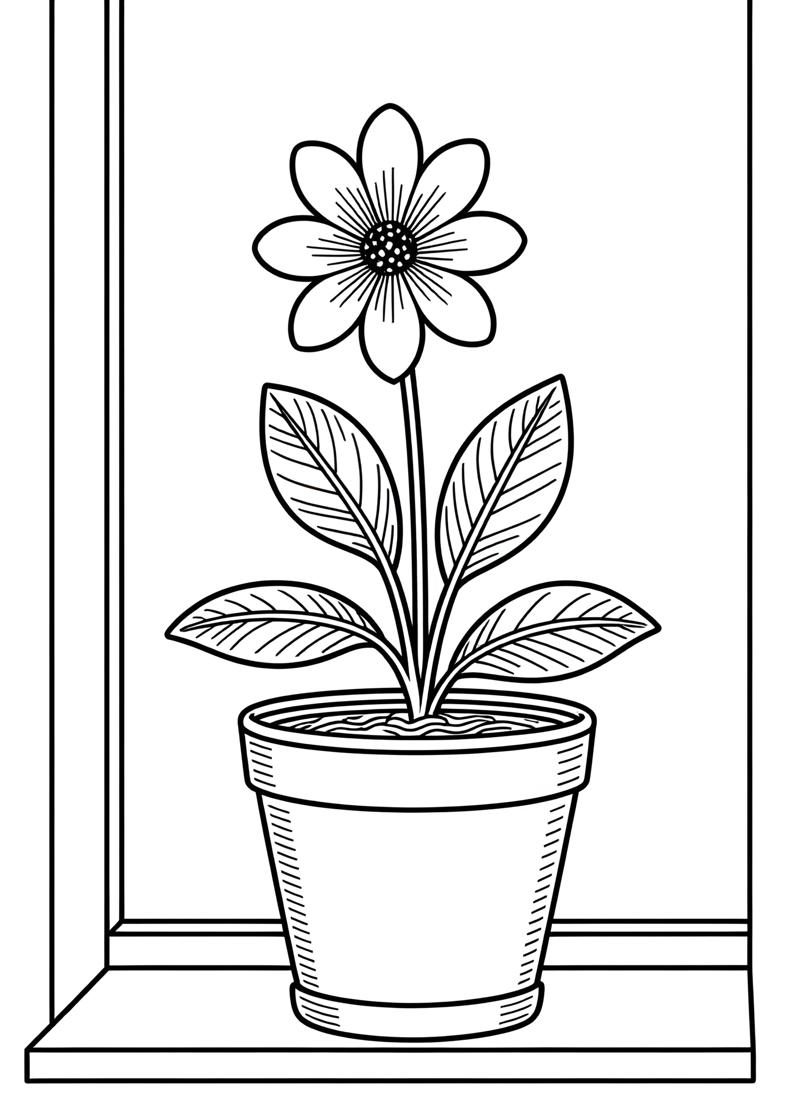 Coloriage Cactus de Noël en fleur, variante 3