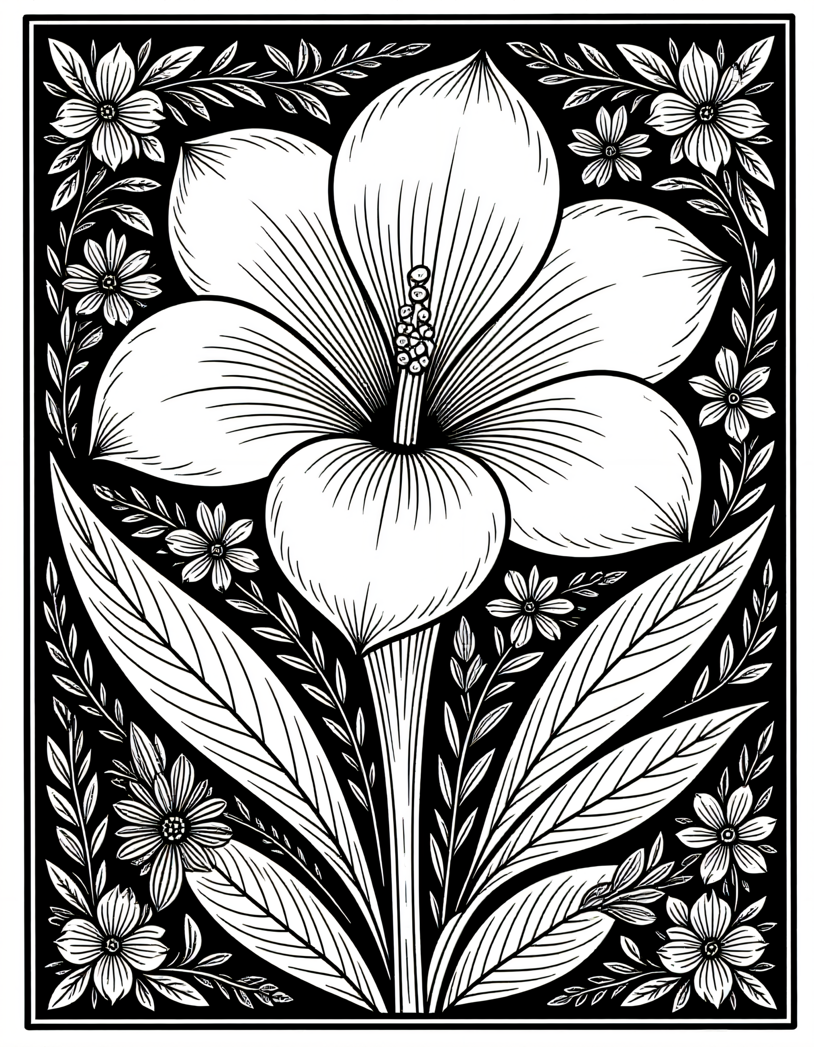 Coloriage Freesia, variante 4