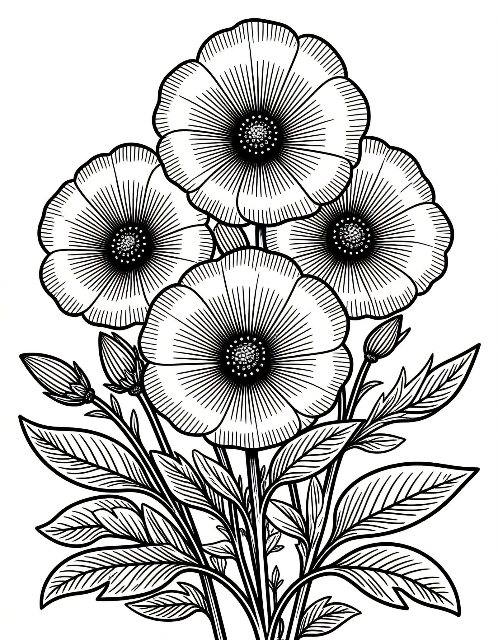 Coloriage Statice, variante 4