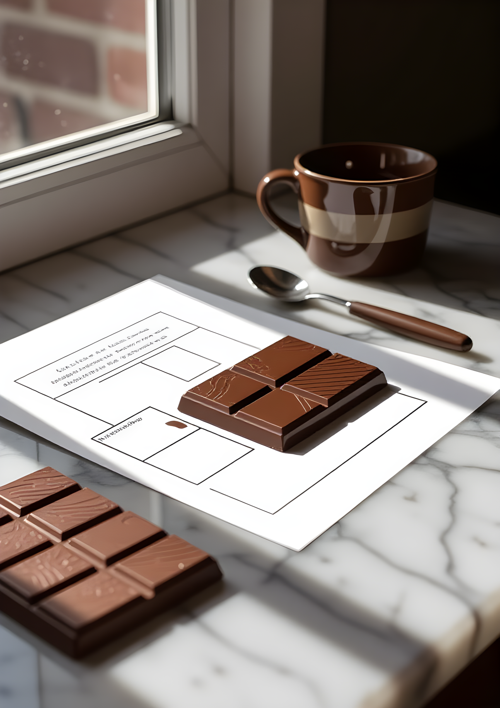 Coloriage atelier de chocolaterie, variante 4