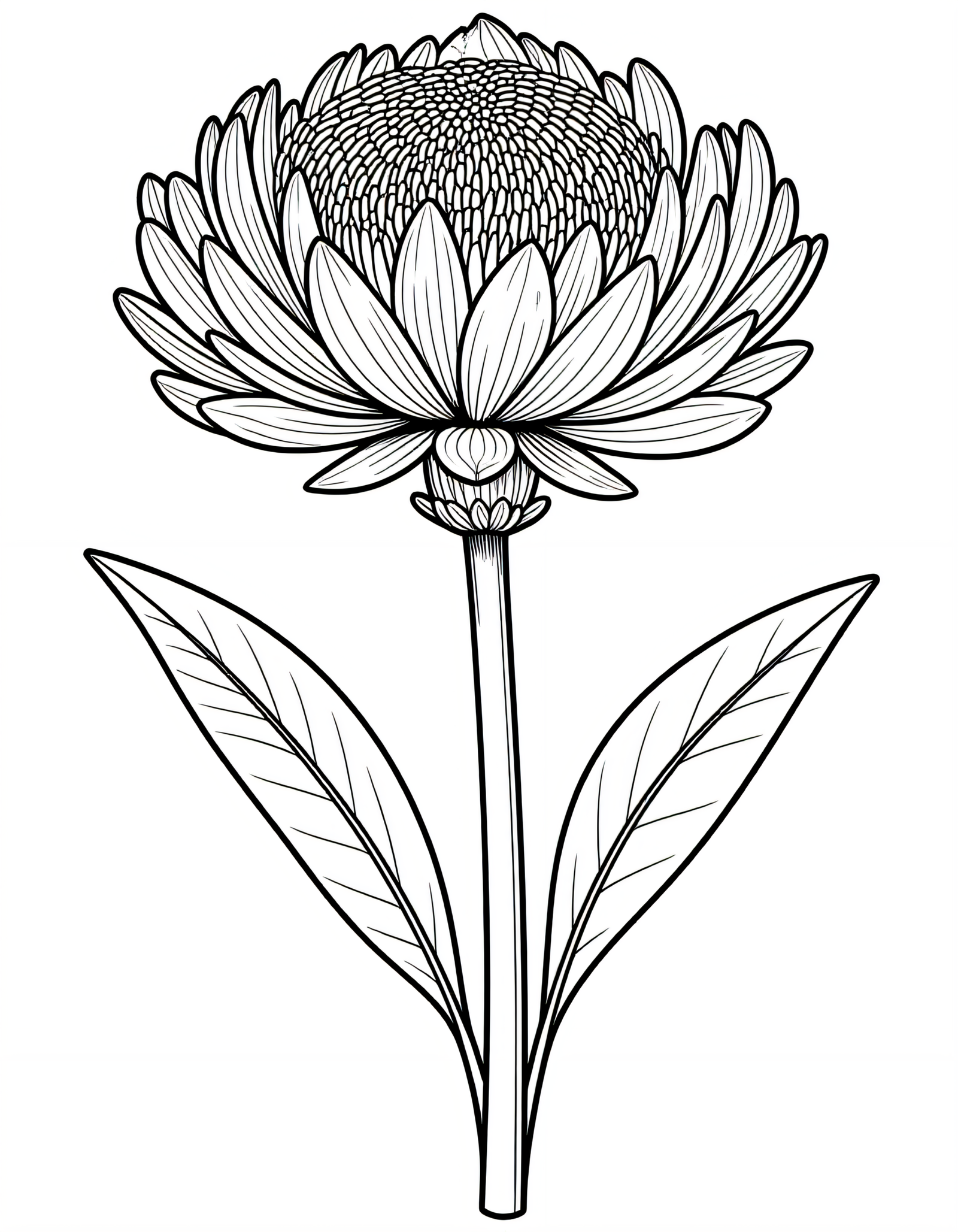 Coloriage Protéa, variante 4