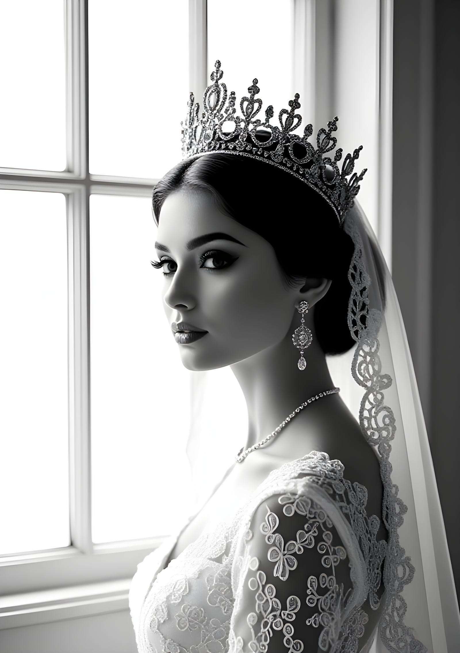 Coloriage Couronne de mariée marocaine en argent et corail, variante 4