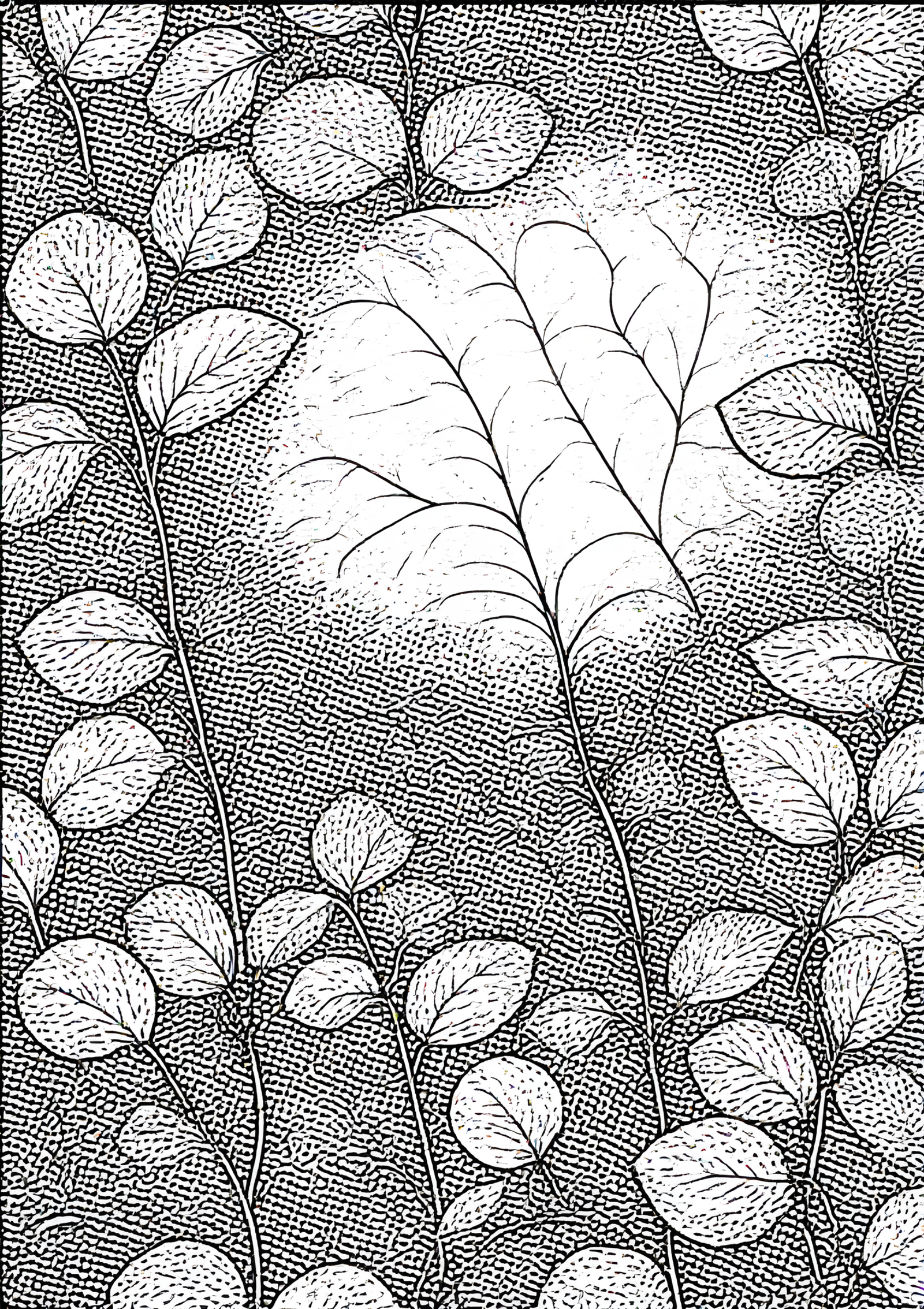 Coloriage Gnome Endormi Sous Arbuste, variante 4