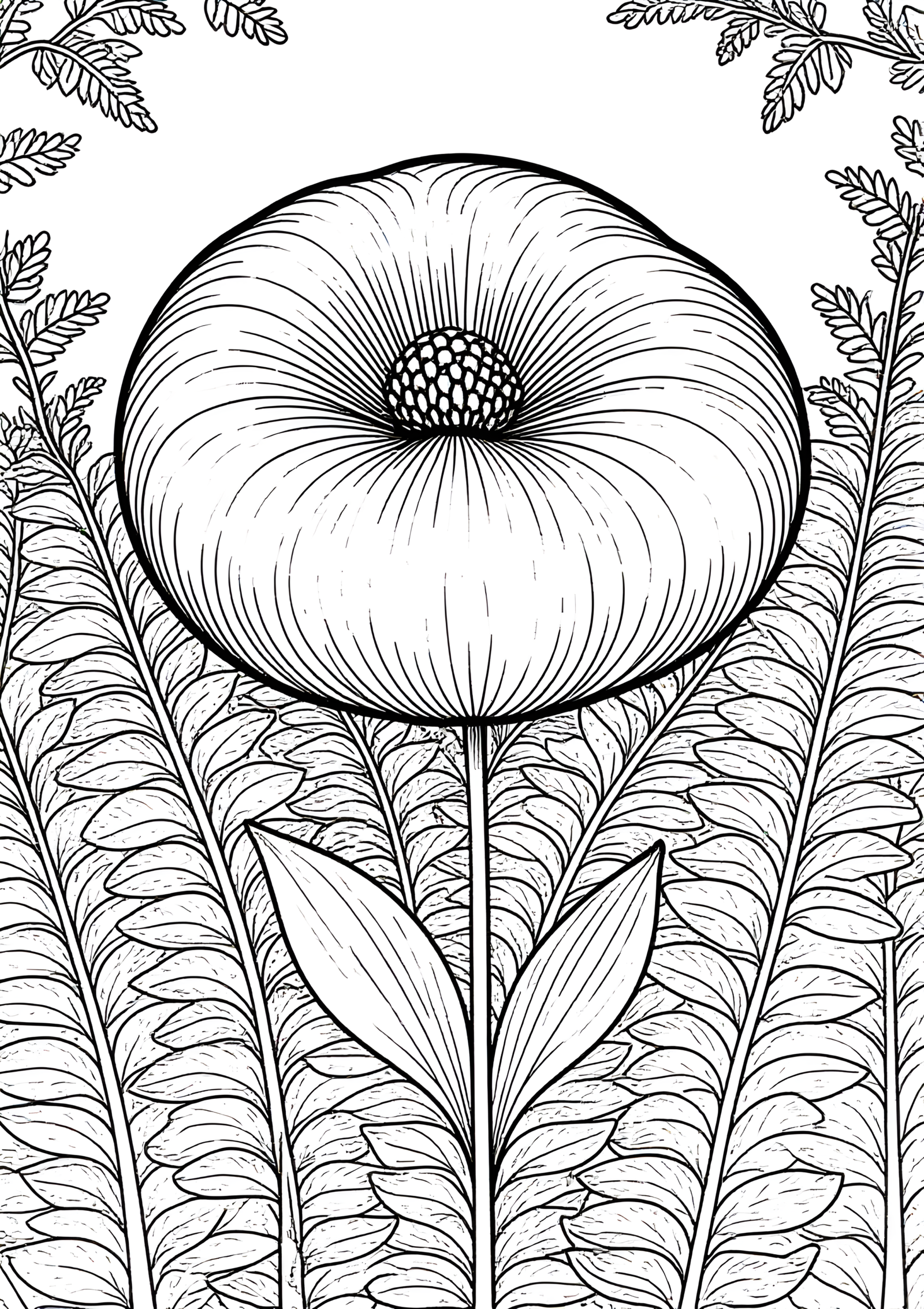 Coloriage Fée Endormie Dans Une Fleur, variante 4