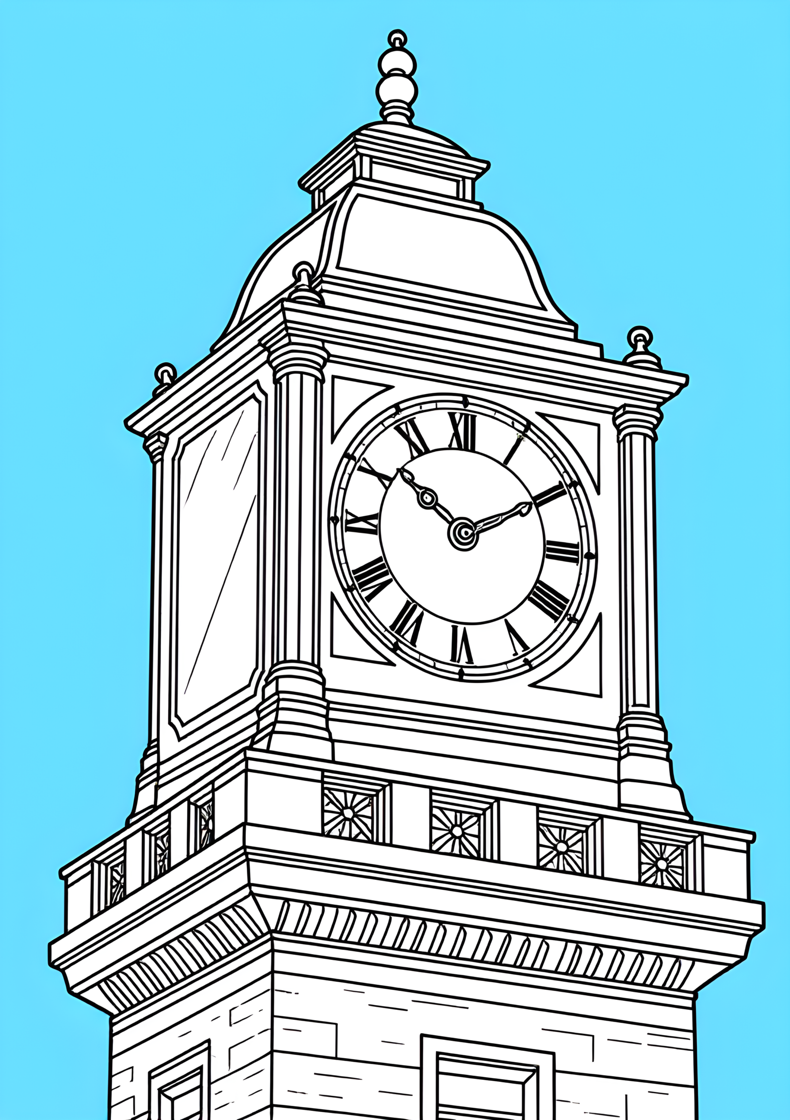 Coloriage Pendule de Voyage en Laiton, variante 4