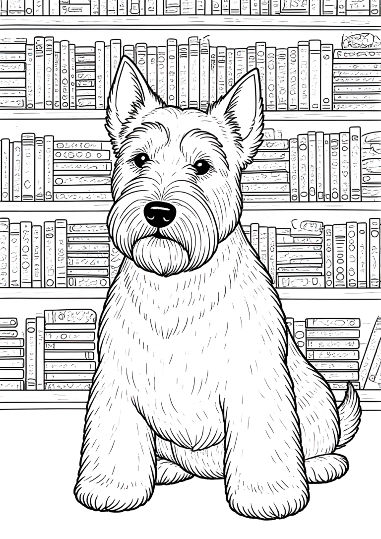 Coloriage Scottish Terrier à imprimer gratuitement