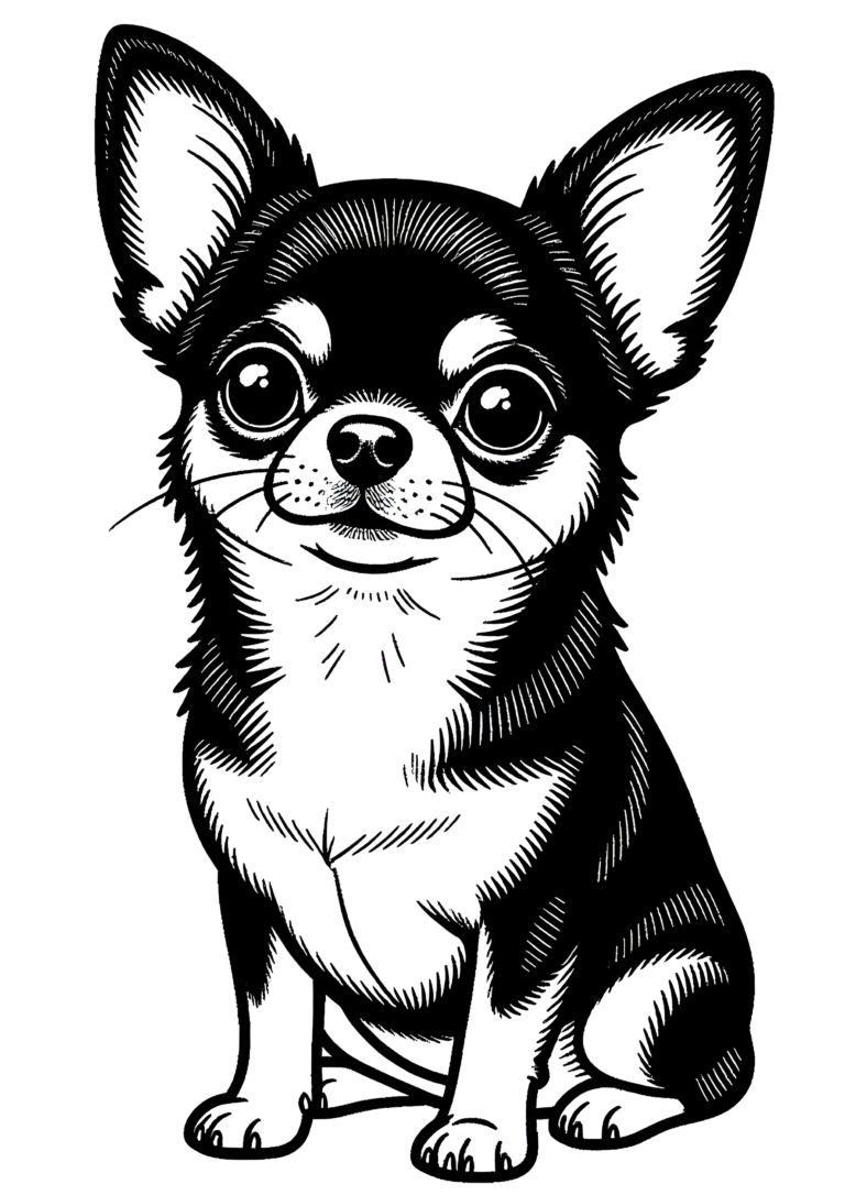 Coloriage Chihuahua à imprimer gratuitement