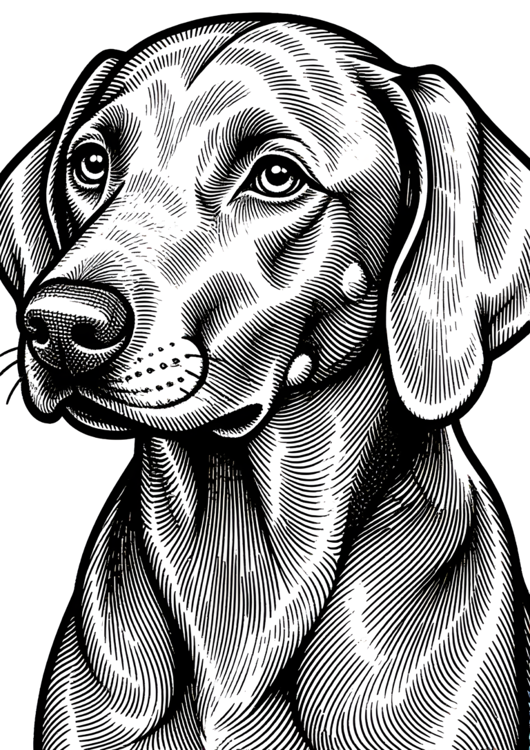 Coloriage Weimaraner à imprimer gratuitement