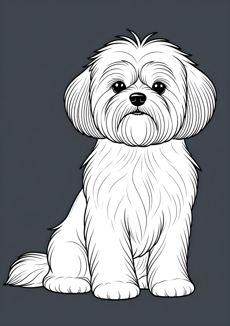 Coloriage Maltèse à imprimer gratuitement