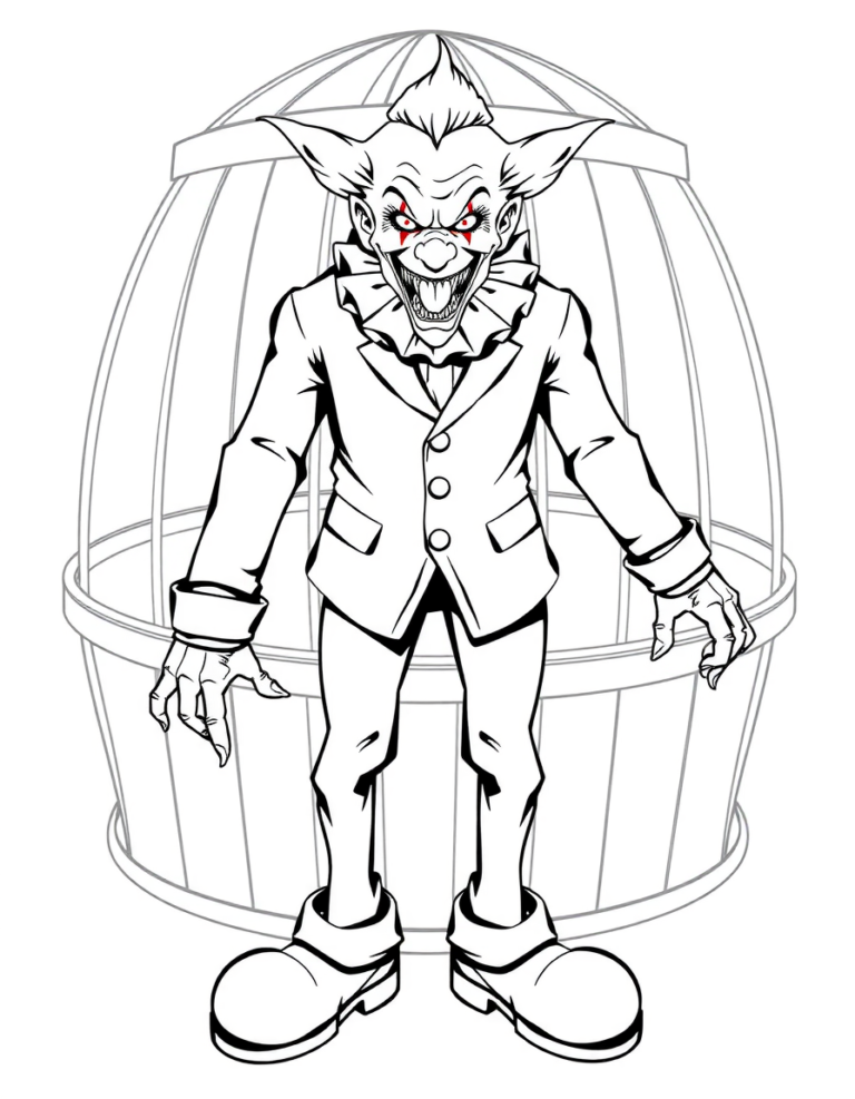Coloriage clown monsieur Loyal à imprimer
