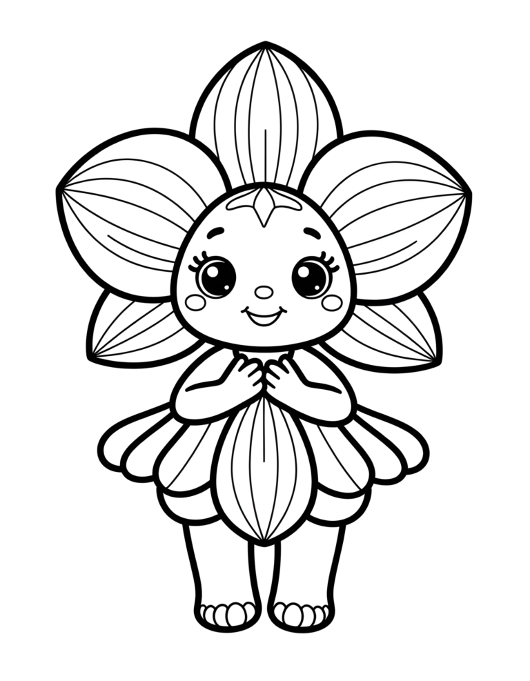 Coloriage fleur mains jointes à imprimer