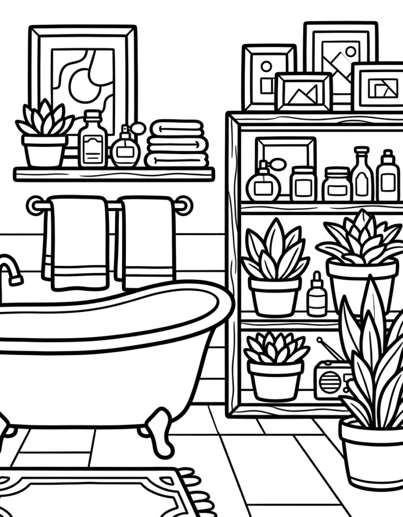 Coloriages Intérieurs maximalistes