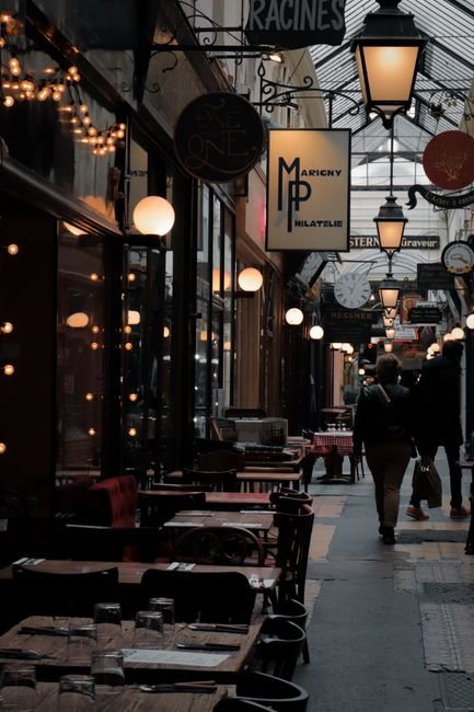Photo d'un vrai passage Couvert Parisien