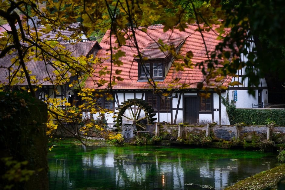 Photo d'un vrai moulin à colombage allemand