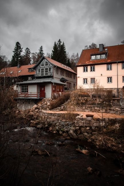 Photo d'un vrai moulin à colombage allemand