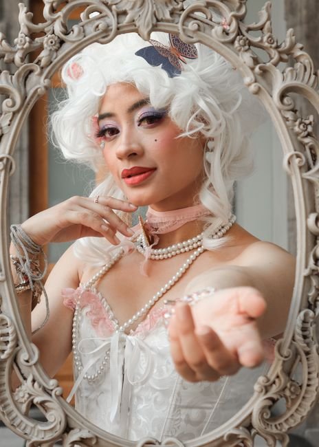 Photo d'un vrai éventail à la marquise
