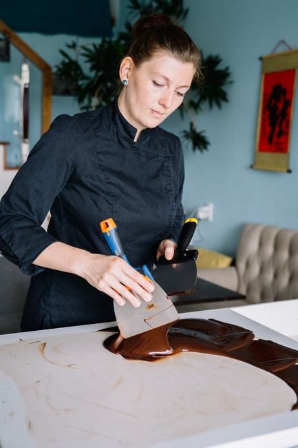 Photo d'un vrai atelier de chocolaterie