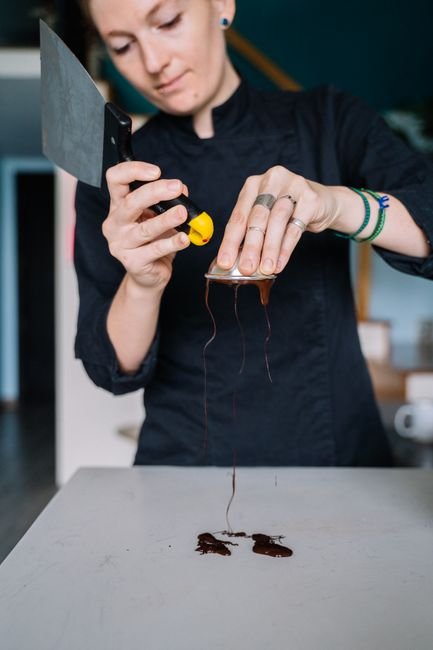 Photo d'un vrai atelier de chocolaterie