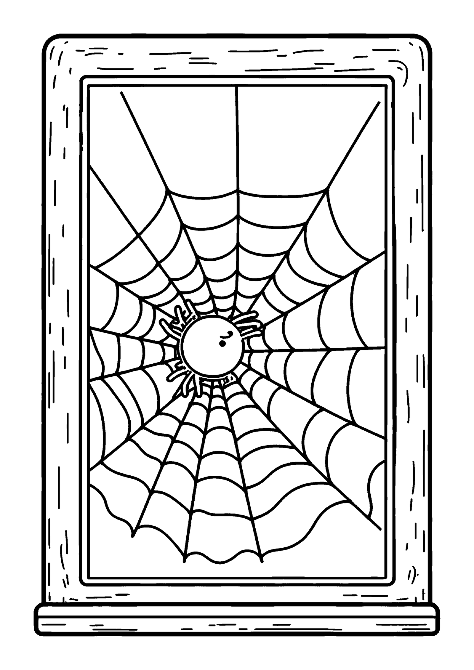 Coloriage Araignée tissant sa toile à imprimer