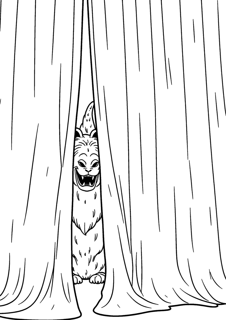 Coloriage Bête dans la sacristie à imprimer gratuitement