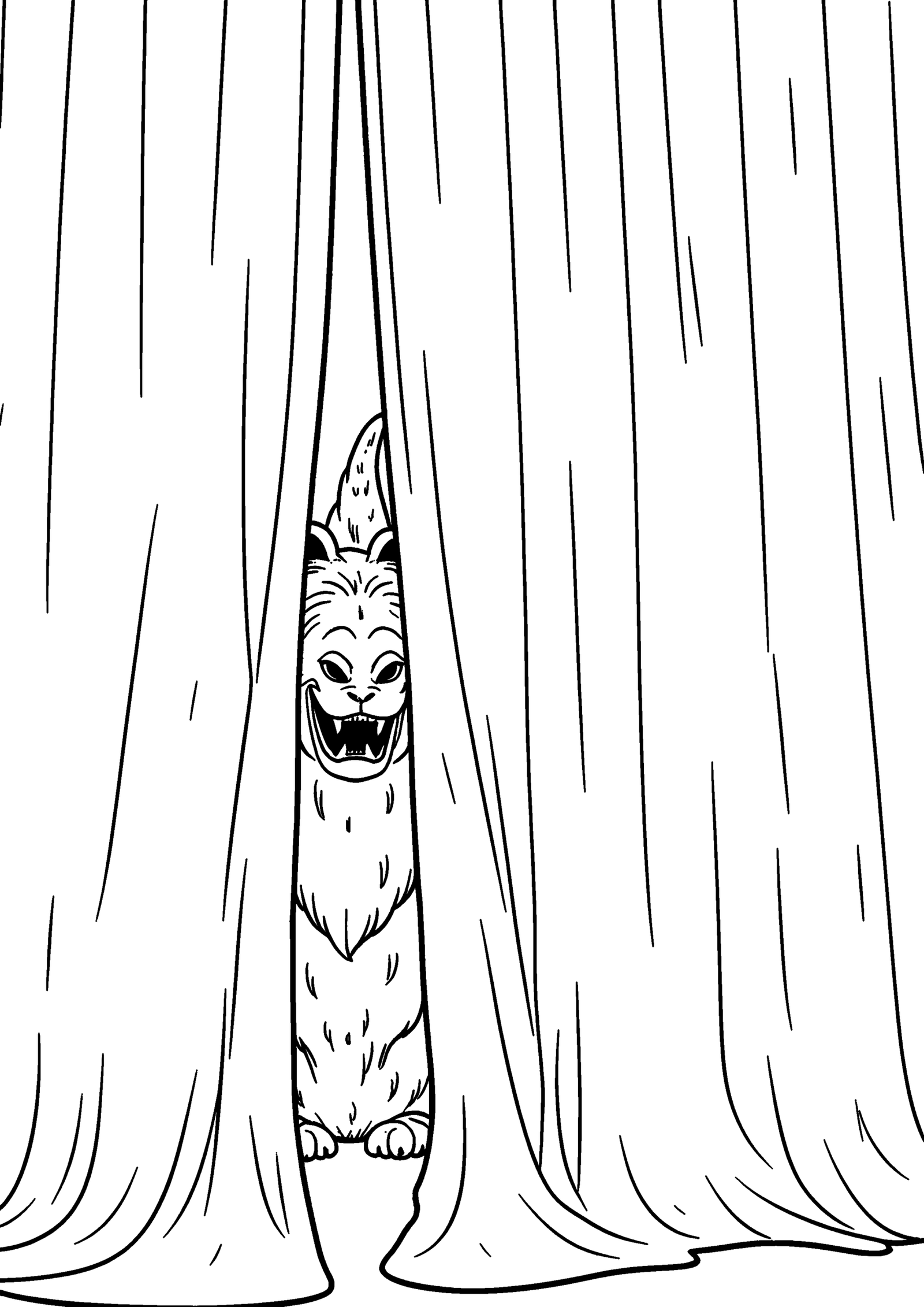 Coloriage Bête dans la sacristie à imprimer gratuitement