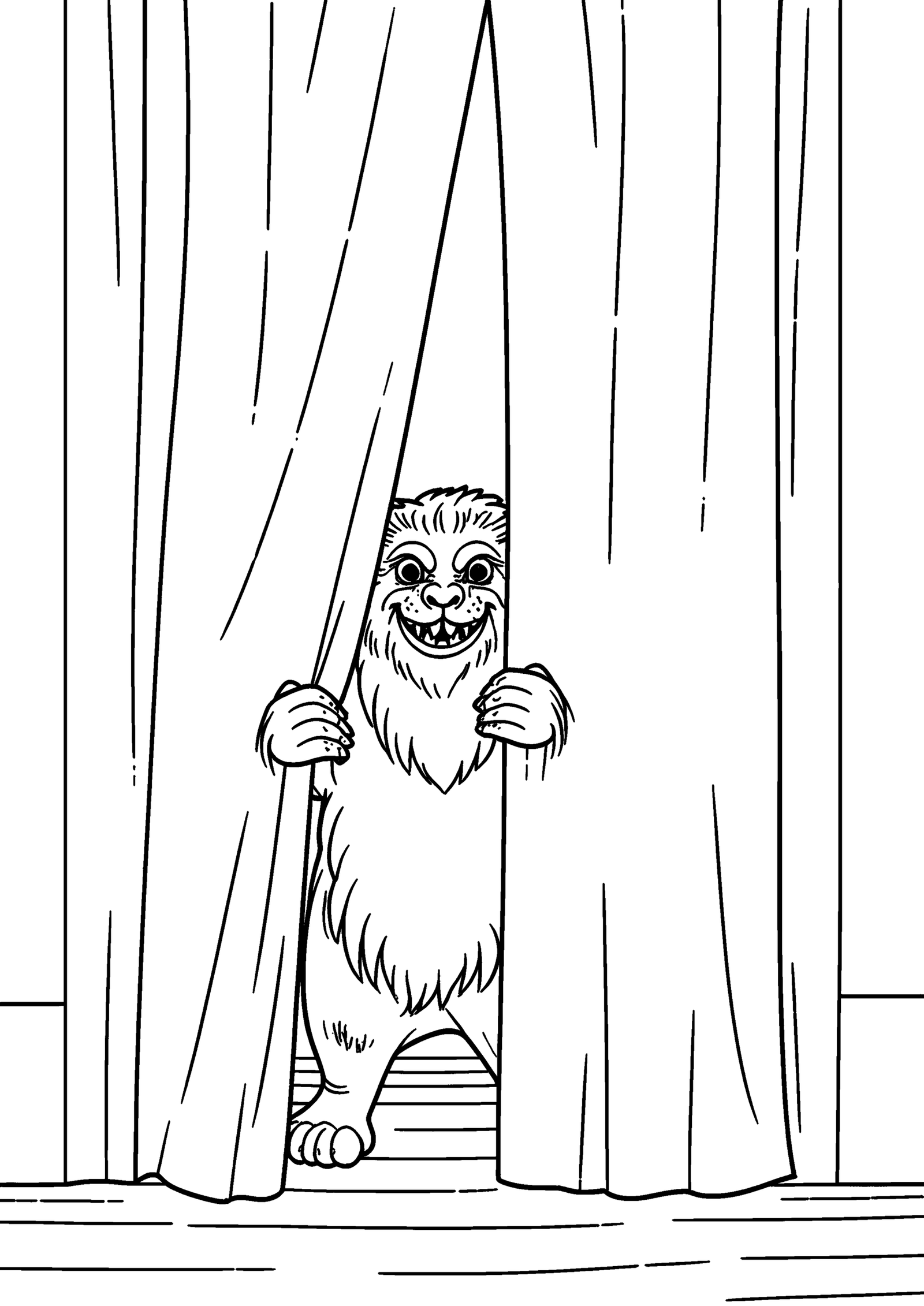Coloriage Bête dans la sacristie, variante 3